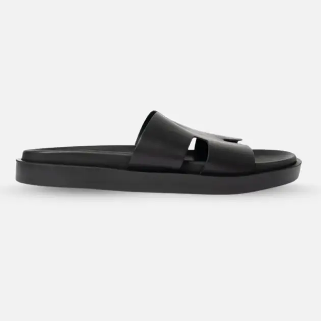 Sandale Cuir Noir